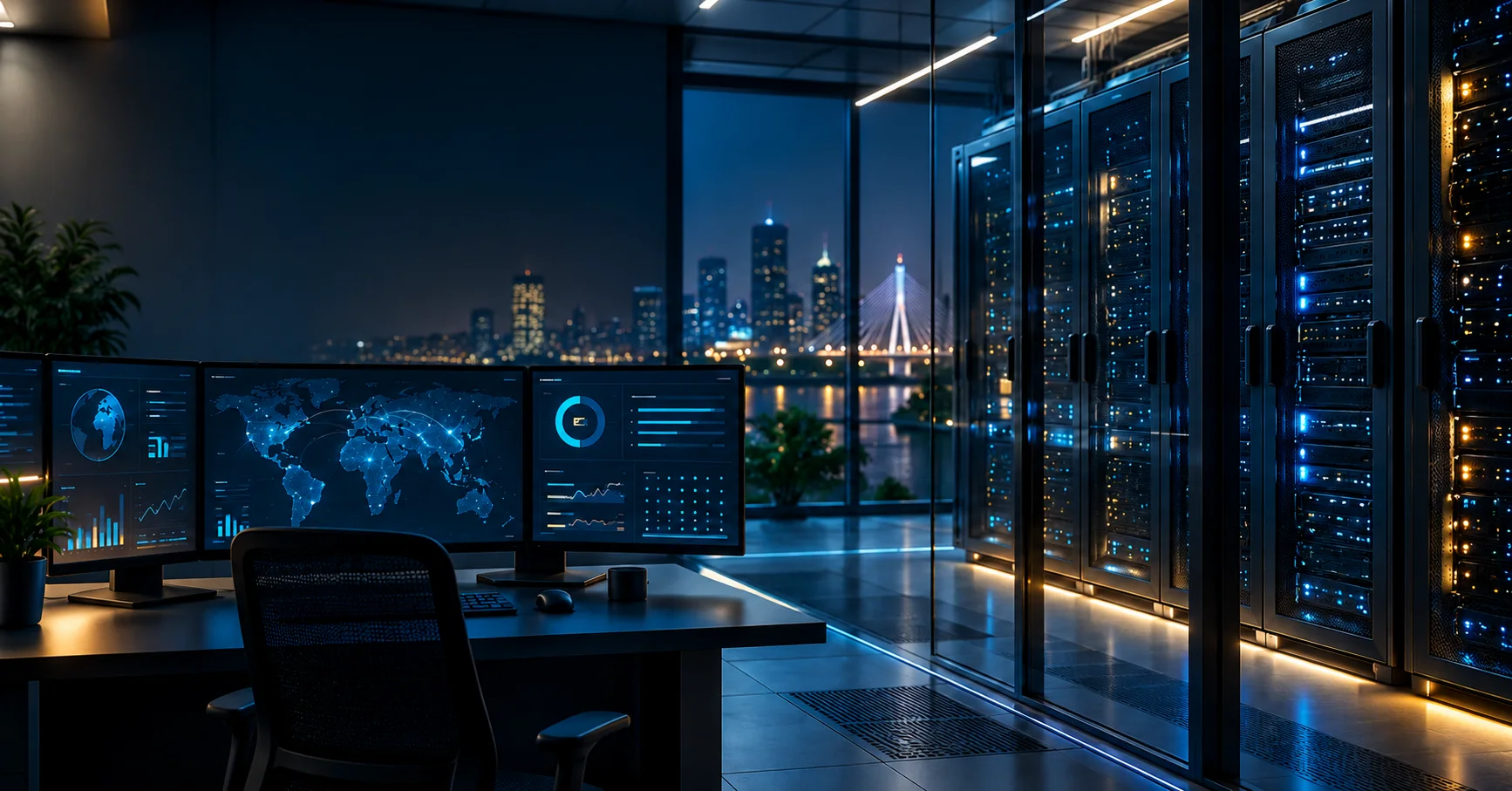 Wizualizacja poglądowa: Cyberbezpieczeństwo infrastruktury