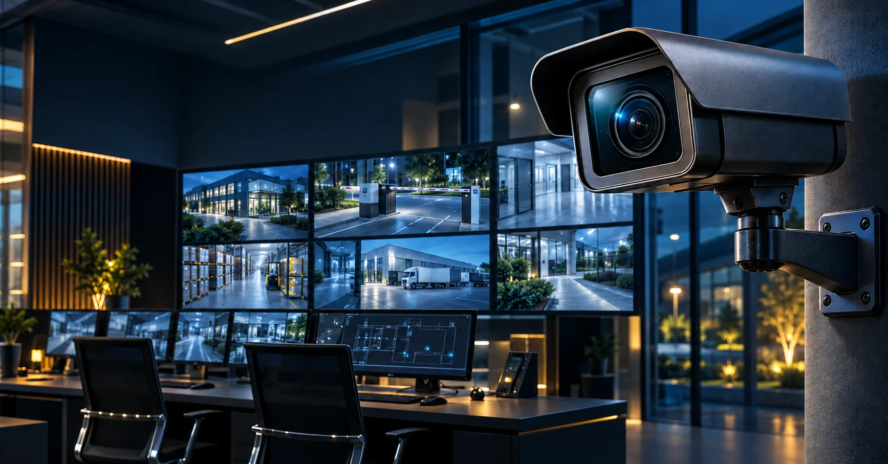 Wizualizacja poglądowa: Monitoring CCTV i analityka obrazu